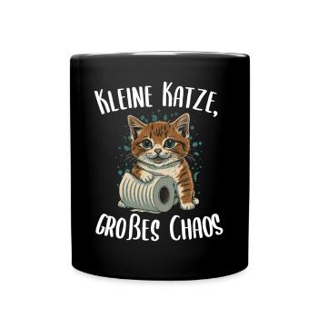 Chaton et l’aventure du rouleau de papier - Mug uni - noir - Devant