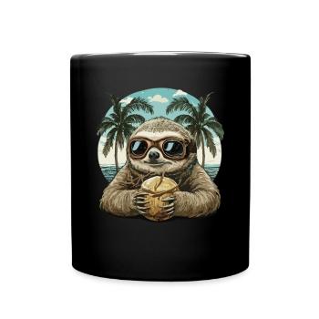 Casual Tropical Dream: Sloth Style - Full Colour Mug - black - Front