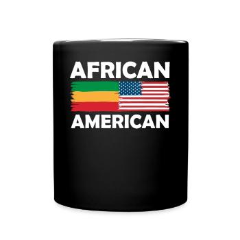 African American Roots Pride Flag - Full Colour Mug - black - Front