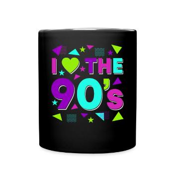 Amour Violet Rétro Look Années 90 - Mug uni - noir - Devant