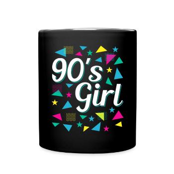 Retro 90's Girl Power Style Pop Culture - Full Colour Mug - black - Front