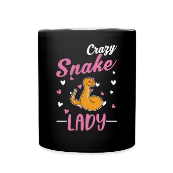 Crazy Snakes Femme - Mug uni - noir - Devant