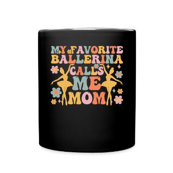 Danseuse de ballet groovy - Mug uni - noir - Devant
