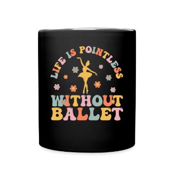 Groovy Ballerina - Full Colour Mug - black - Front