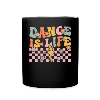 Groovy Ballerina Ballet Dancer - Full Colour Mug - black - Front