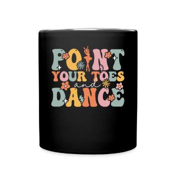 Groovy Ballerina Balletttänzerin - Tasse einfarbig - Schwarz - Vorne