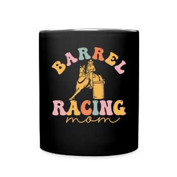 Groovy Barrel Racer Rodeo Pferd - Tasse einfarbig - Schwarz - Vorne