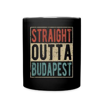 Direkt aus Budapest heraus - Tasse einfarbig - Schwarz - Vorne