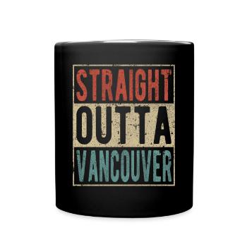 Direkt nach Vancouver - Tasse einfarbig - Schwarz - Vorne
