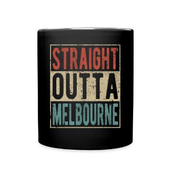 Direkt aus Melbourne heraus - Tasse einfarbig - Schwarz - Vorne