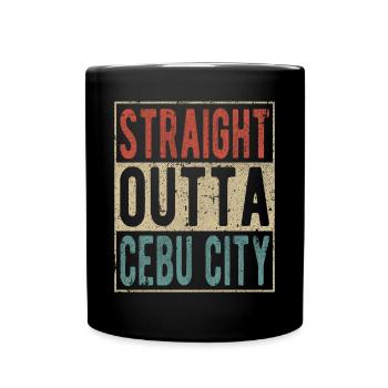Tout droit sorti de la ville de Cebu - Mug uni - noir - Devant