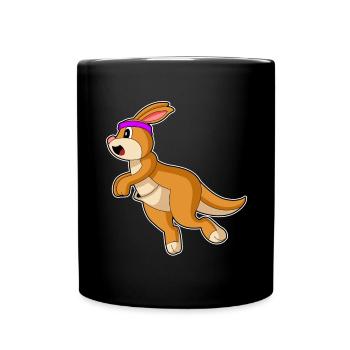 Kangaroo Jogger Jogging Sport - Full Colour Mug - black - Front