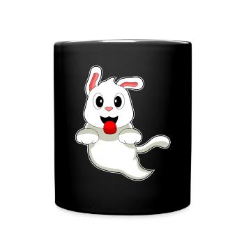 Hund Halloween Geist - Tasse einfarbig - Schwarz - Vorne