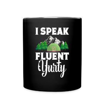 Montagnes Randonneur Tente de camping en plein air Glamper - Mug uni - noir - Devant