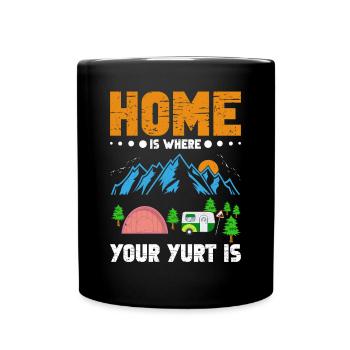 Glamper Camping Vacances Montagnes Randonneurs Glamping - Mug uni - noir - Devant