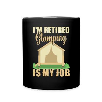 Glamping Équipement de camping Tente de camping Glamper - Mug uni - noir - Devant