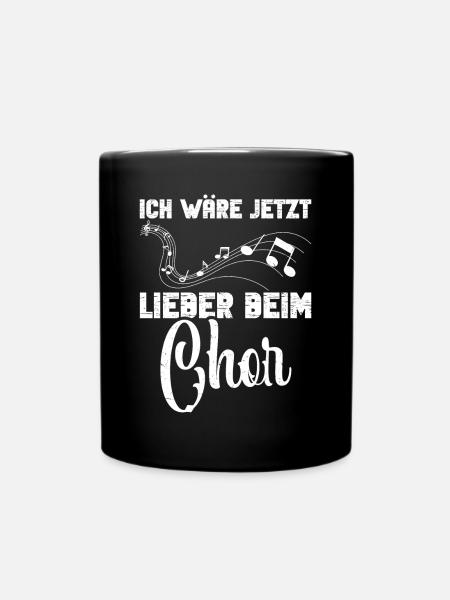 Chor Singen Orchester Dirigent Tenor Singen - Tasse einfarbig - Schwarz