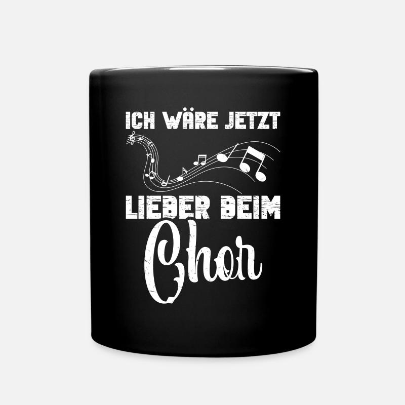 Chor Singen Orchester Dirigent Tenor Singen - Tasse einfarbig - Schwarz