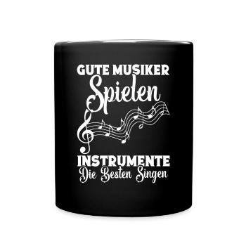 Chorsänger Sopran Basssänger Musiker Chorleiter - Tasse einfarbig - Schwarz - Vorne