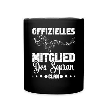 Sopran Singen Chorsänger Musiker Chor Orchester - Tasse einfarbig - Schwarz - Vorne