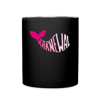 Karnewal Karneval Fasching Konfetti Weiberfasnacht - Tasse einfarbig - Schwarz - Vorne