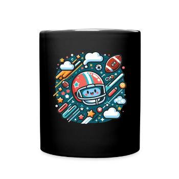 American Football Football Kinder Football Kids - Full Colour Mug - black - Front