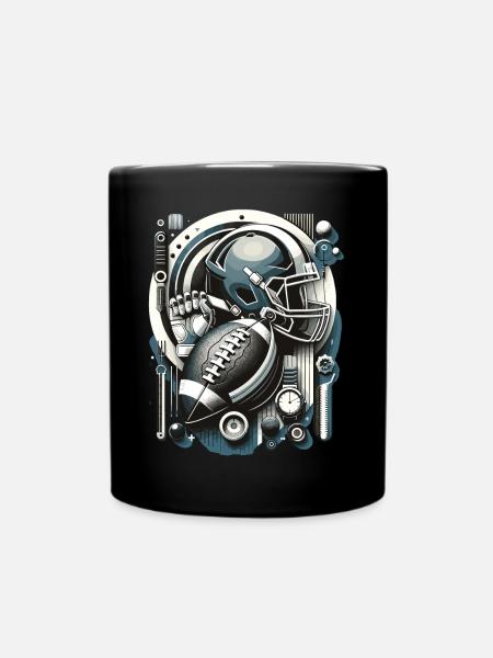 Football américain Football Football Casque Football - Mug uni - noir