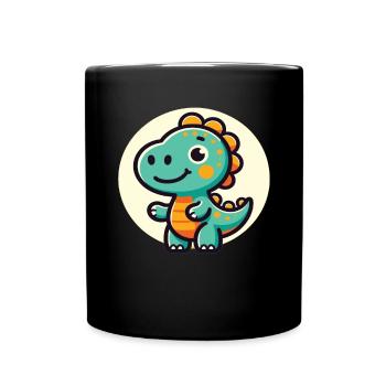 Dinosaur Trex Dino Baby Dino Kids Dinos - Full Colour Mug - black - Front