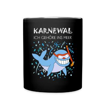 Karneval Konfetti Sommerpause Meer Tauchen Strand - Tasse einfarbig - Schwarz - Vorne