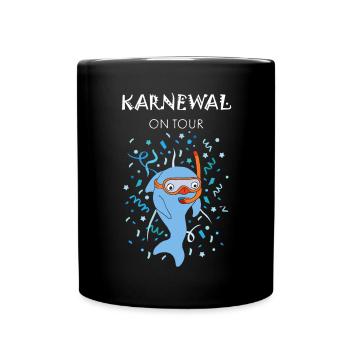 Karneval Konfetti Sommerferien Urlaub Mallorca - Tasse einfarbig - Schwarz - Vorne