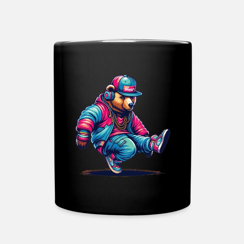 Bear, Bears, Bear Head, Bear, Brown Bear, Bears - Full Colour Mug - black