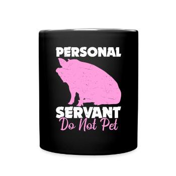 Pig Domestic Pig Poop-bellied Pig - Full Colour Mug - black - Front