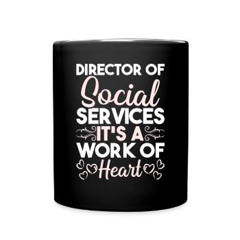 Profession : Directeur des services sociaux, Affaires sociales - Mug uni - noir - Devant