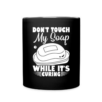 Saponification Soap Making Soap Boiler - Full Colour Mug - black - Front