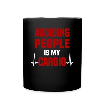 Misanthrope Antisocial Introvert - Full Colour Mug - black - Front