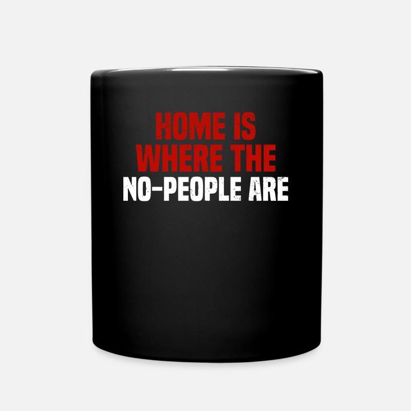 Misanthrop Menschenhasser Asozial Introvertiert - Tasse einfarbig - Schwarz