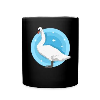 Schwan Schwanenliebhaber Schwäne Geschenk - Tasse einfarbig - Schwarz - Vorne