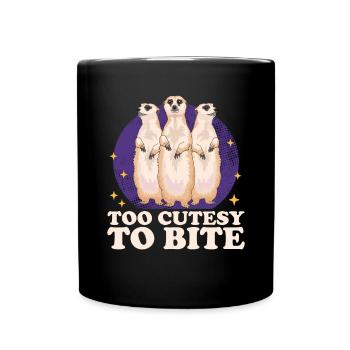 Suricate Cool | Drôle de suricate cadeau - Mug uni - noir - Devant