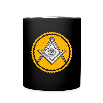 Masonic Freemasonry Fraternal - Tasse einfarbig - Schwarz - Vorne