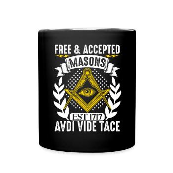 Masonic Freemasonry Fraternal - Tasse einfarbig - Schwarz - Vorne