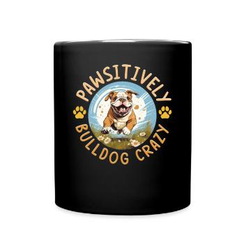 Amoureux du bouledogue anglais britannique - Bulldog Crazy - Mug uni - noir - Devant