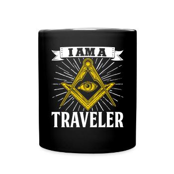 Masonic Freemasonry Fraternal - Tasse einfarbig - Schwarz - Vorne