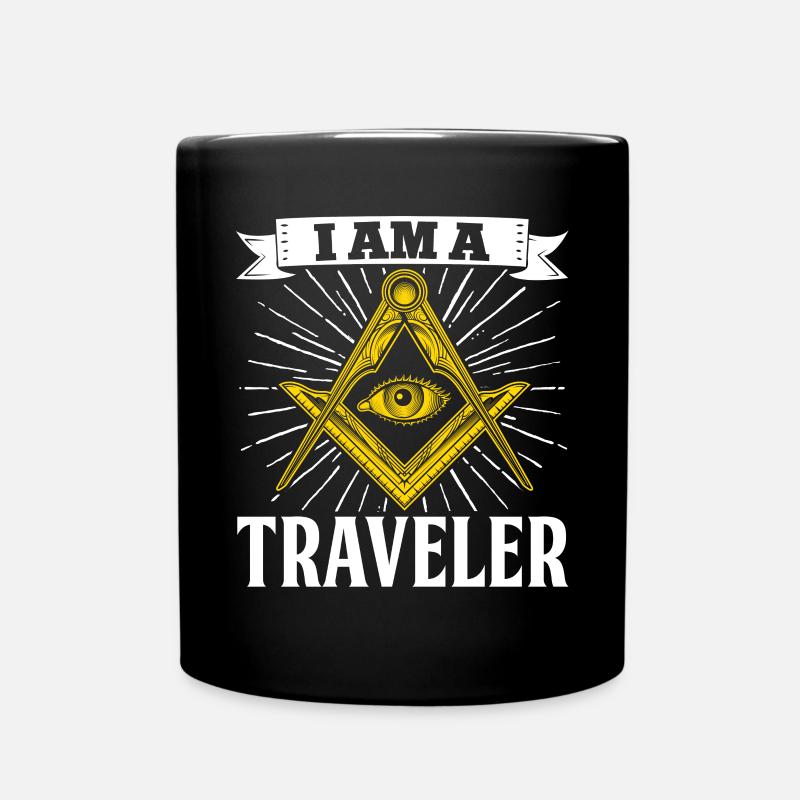 Masonic Freemasonry Fraternal - Tasse einfarbig - Schwarz