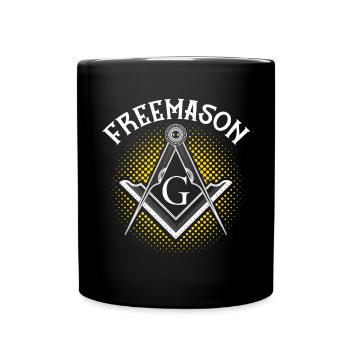 Masonic Freemasonry Fraternal - Tasse einfarbig - Schwarz - Vorne
