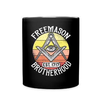 Masonic Freemasonry Fraternal - Tasse einfarbig - Schwarz - Vorne
