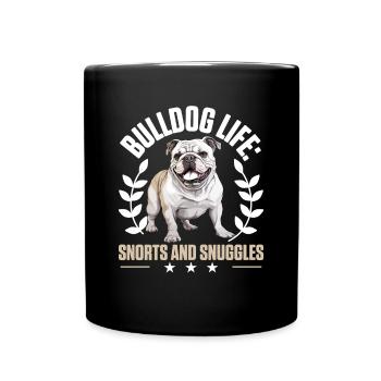 Bouledogue anglais britannique - Bouledogue Life renifle - Mug uni - noir - Devant
