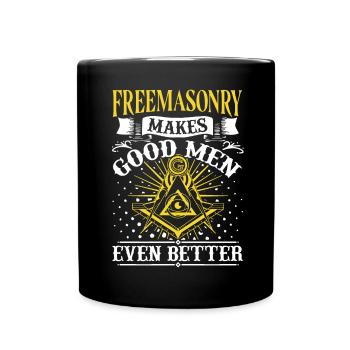 Masonic Freemasonry Fraternal - Tasse einfarbig - Schwarz - Vorne