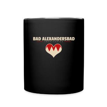 Bad Alexandersbad S´Bad Dorf Stadt Fichtelgebirge - Tasse einfarbig - Schwarz - Vorne