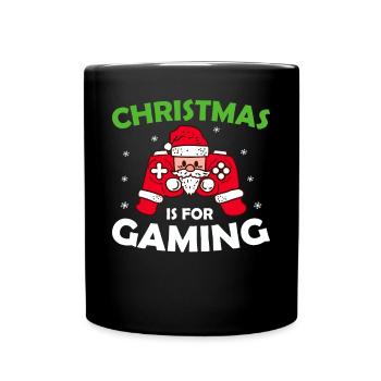 Noël, c’est pour le Père Noël gamer - Mug uni - noir - Devant