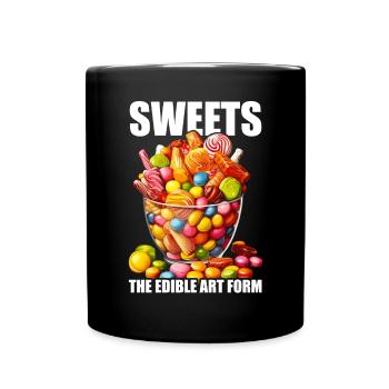 Süßigkeiten herstellen Süßigkeiten herstellen Ich liebe Süßigkeiten - Tasse einfarbig - Schwarz - Vorne